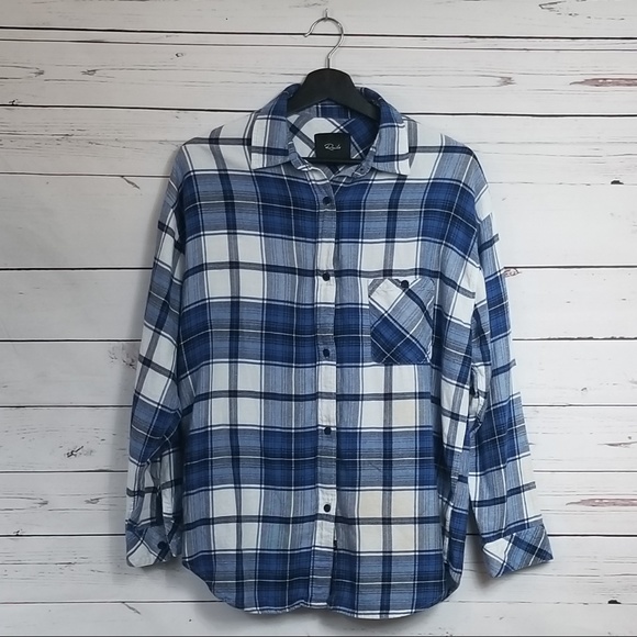 Rails Blue Plaid Jackson Top - Picture 1 of 3